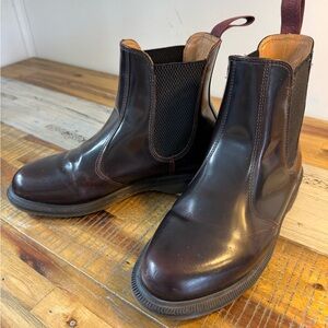Dr. Martens flora arcadia chelsea boots, cherry red, size 8